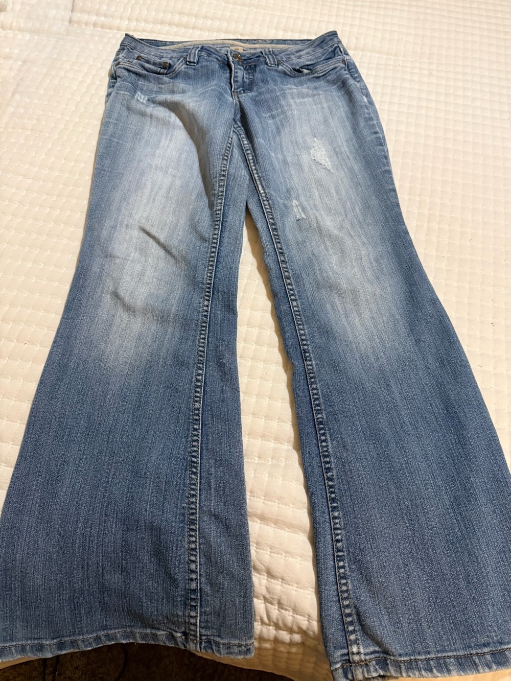 refuge Women's Light Blue Flare Jeans